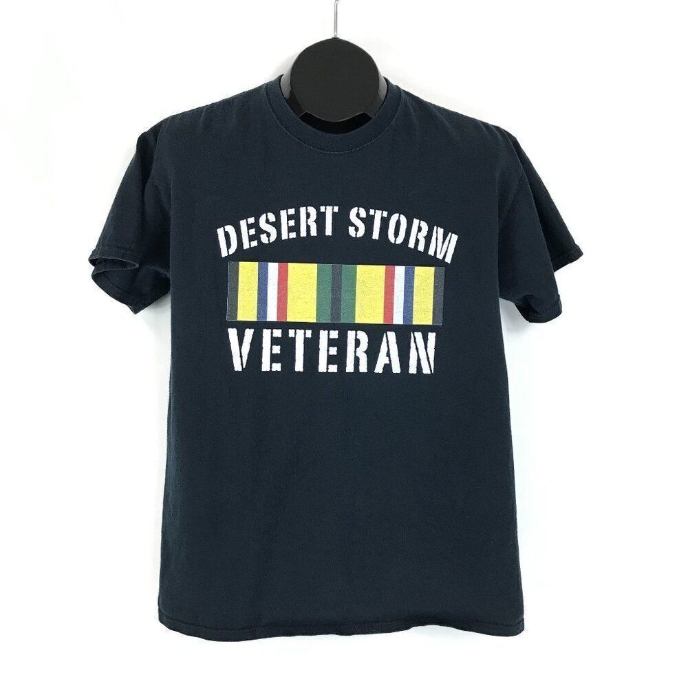 Desert Storm Veteran Service Ribbon T-Shirt Men's Medium Gulf War USA Military